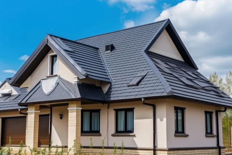 shingle metal roof of new house as commercial roof option