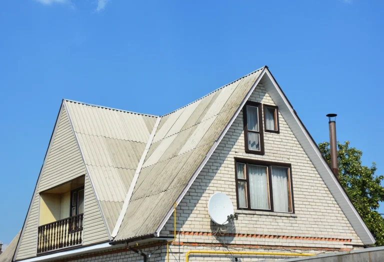 metal roof with gable and valley type on a large house
