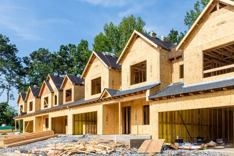 townhome constructions next to each other