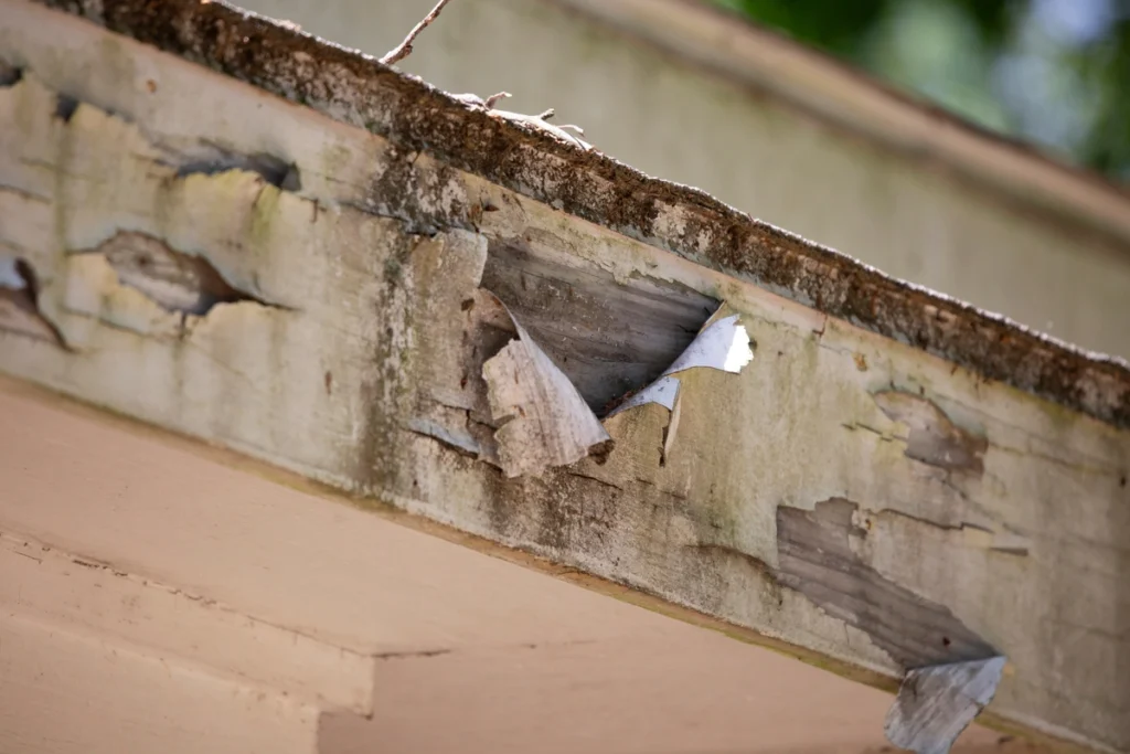damaged fascia on a house