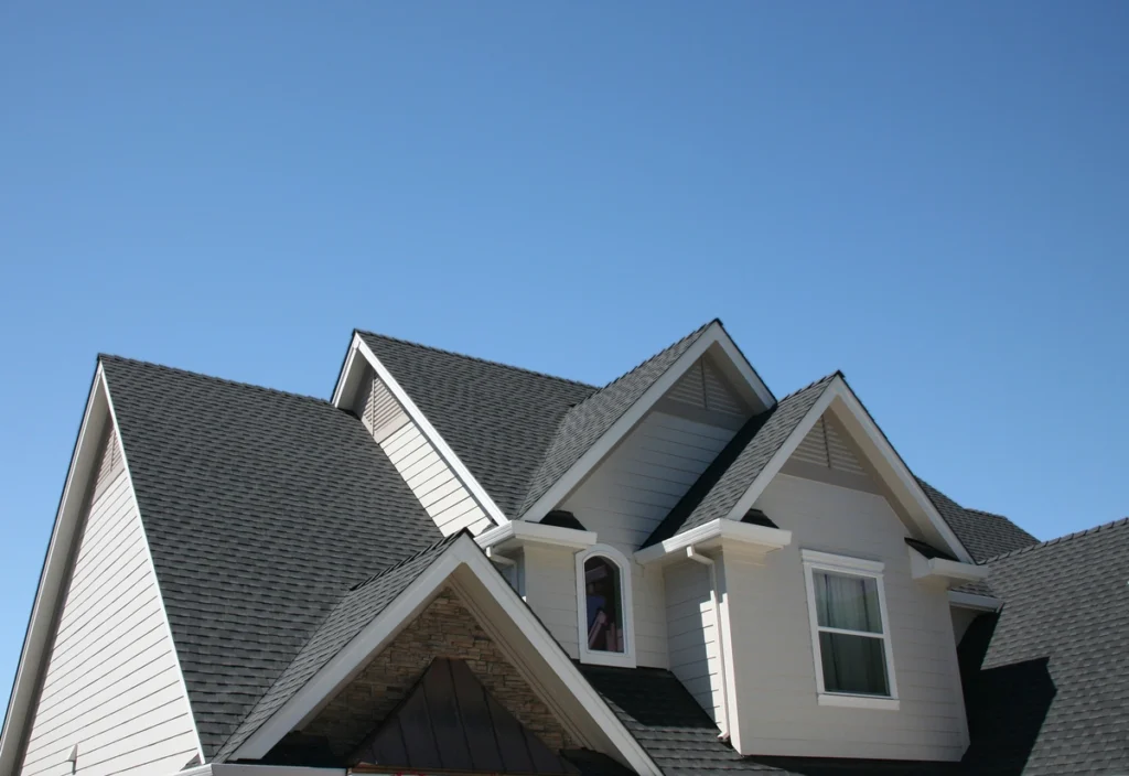 gray shingle roof on a house