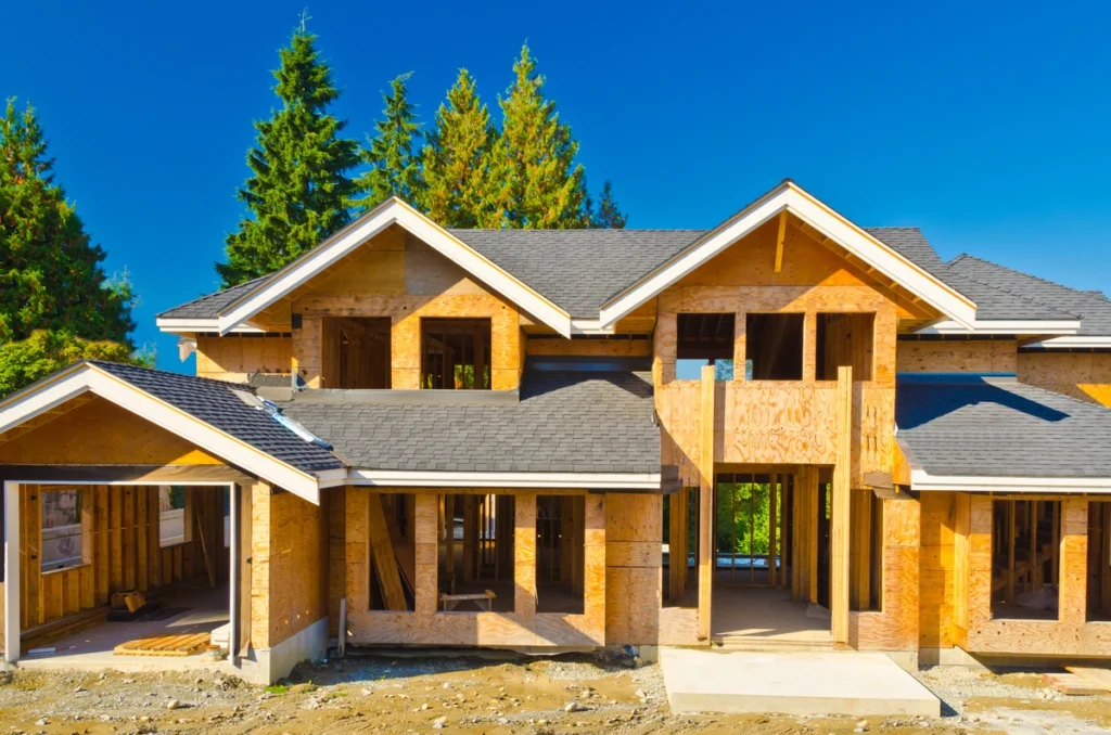 new house construction exterior