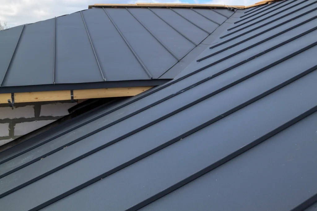 black metal roof