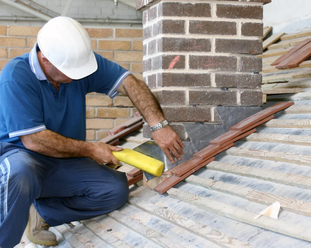 installing roof flashing