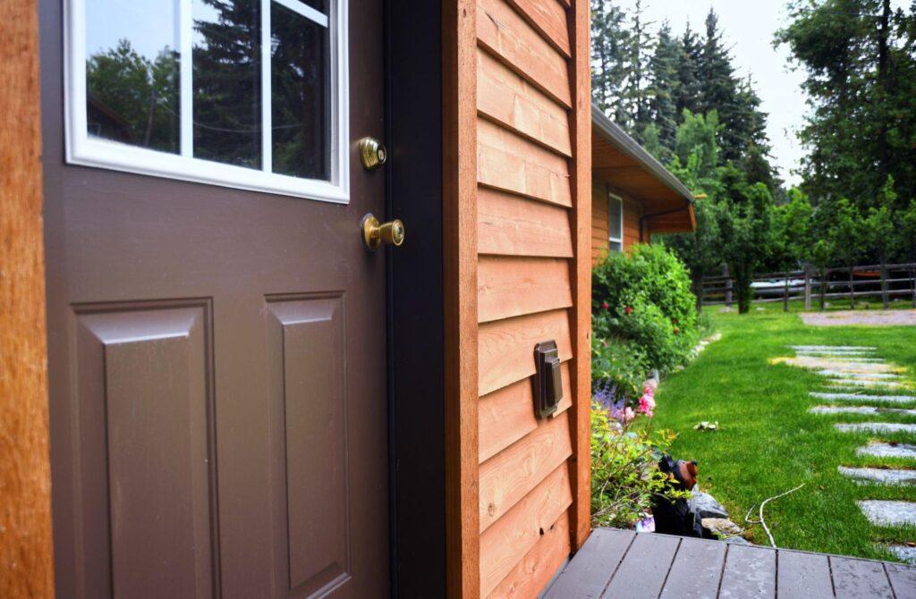 close view of engineered wood siding